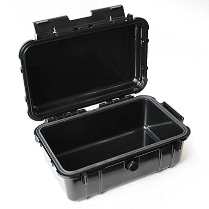 multicomp PRO 8" Weatherproof Equipment Case, made of Polypropylene Plastic, Black, 7.5" X 5" X 3.25"