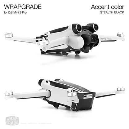 WRAPGRADE Skin Stickers Compatible with DJI Mini 3 Pro | Accent Color (Stealth Black) - color: Stealth Black