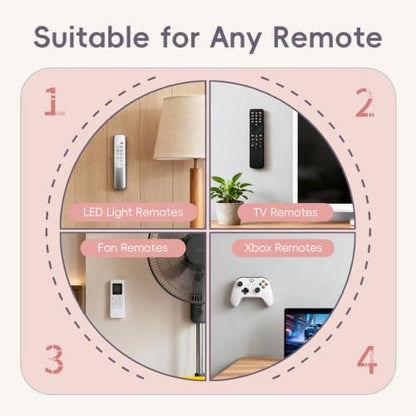 Magnetic Remote Control Holder Wall Mount for TV Fan 6 Pack Pink - color: 6 Pink, size: Square