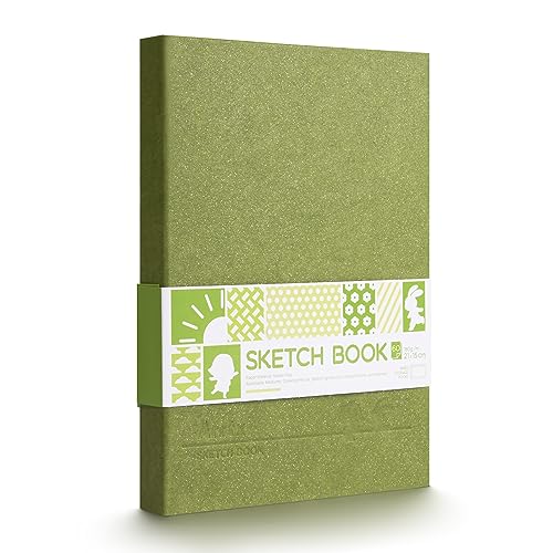 Arrtx Hardcover Sketch Book, 60 Sheets, 8.5 x 6.1 Inches - size: A5