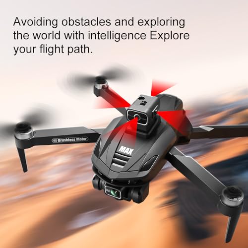Drone With 4K UHD Camera for Adults, With GPS Drones Dual Cameras Outdoor - color: Black