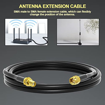 onelinkmore 3ft RG58 SMA Extension Cable, Male to Female, 50 Ohm RF - size: 3ft