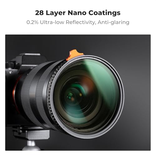 K&F CONCEPT 77mm Black Diffusion 1/4 & Variable ND2-400 2 in 1 Lens Filter - size: 77mm