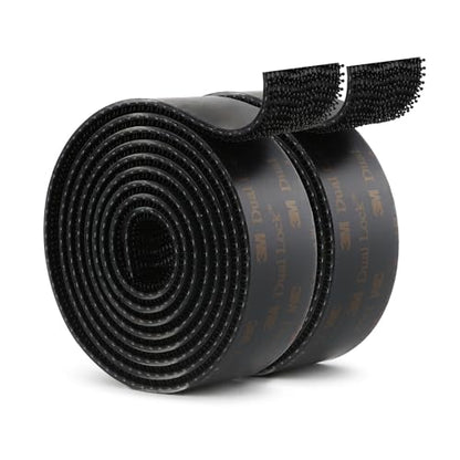 3M Dual Lock SJ3550 Reclosable Fastener, 1"×4ft, Black, 2 Pack - size: 1"×4ft, style: 2 Pack