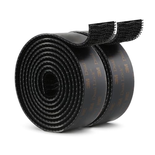 3M Dual Lock SJ3550 Reclosable Fastener, 1"×4ft, Black, 2 Pack - size: 1"×4ft, style: 2 Pack