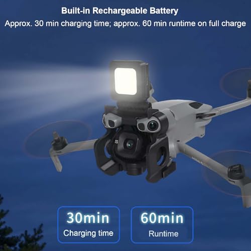2-in-1 Night Flying Light With Gimbal Bumper Guard for DJI Mini 5 Pro Drone, Anti-Collision Protective Cover Gimbal Protector Navigation Light with 3 Lighting Modes for Night Flying