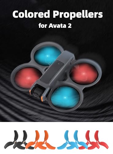 Avata 2 Propellers, 4Pcs Avata 2 Propellers Replacement, Low Noise Replacement Spare Blades Props for DJI Avata 2 Drone Accessories - color: Red