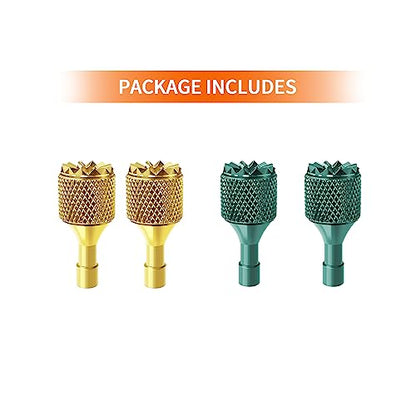 Hanatora Joysticks Stick for DJI RC,RC 2(Neo,Flip,Air 3S,Air 3,Mini 5/4/3 Pro,Mini 3,Mavic 3 Classic/Pro Drone Controller),Remote Control Joy Sticks Thumb Accessories (Gold&Green) - color: Gold&green