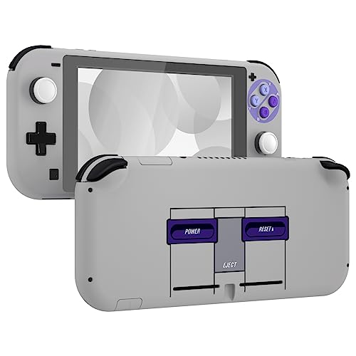 eXtremeRate Classic SNES Style DIY Replacement Shell for Nintendo Switch Lite, NSL Handheld Controller Housing w/Screen Protector, Custom Case Cover for Nintendo Switch Lite - color: Classic SNES