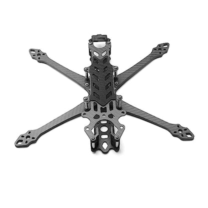 HUIOP Freestyle Frame Kit, 7 inch 295mm FPV Carbon Fiber Freestyle Frame Kit Wheelbase 295mm Arm 5.0mm Suitable for Long Range Drone
