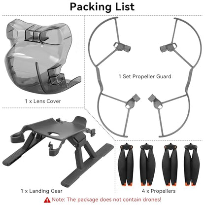 Mini 5 Pro Propeller Guard - 4 Pcs Accessories Set with Blades Landing Gear Foldable Extension Legs Lens Cover Gimbal Protector for DJI Mini 5 Pro Drone