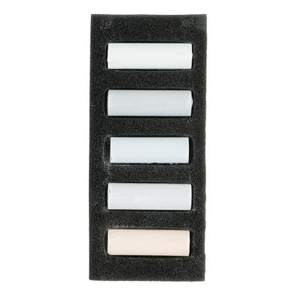 Rembrandt Soft Pastel Micro Set, 5-Piece Half Sticks, Light Greys - color: Light Greys, style: 5 Half Sticks in Micro Set