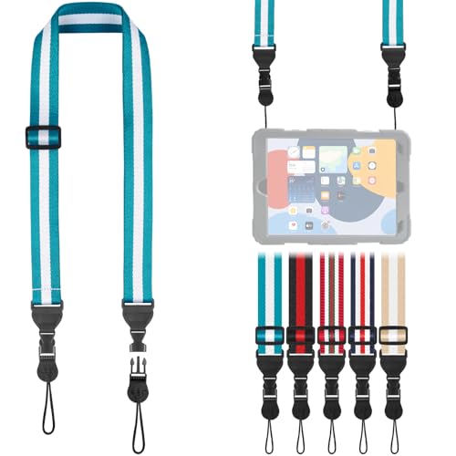 FIEIL Adjustable Shoulder Strap, Comfortable for Camera Neck Lanyard iPad Strap iPad Strap for iPad, Camera, Binocular, Crossbody, Tablet, Laptop, Binocular, Luggage Bag(Blue & White A20) - color: Ablue & White A20