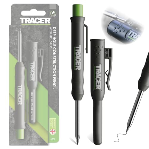 Tracer 2.8mm Carpenters Pencil - Deep Hole Construction Pencil with Holster - style: Pencil