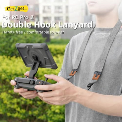GetZget Neck Strap Lanyard Compatible with DJI Mavic 4 Rc Pro 2 Remote Control & DSLR Camera Adjustable Strap Accessories - color: Blue