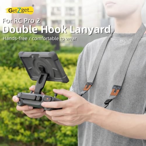 GetZget Neck Strap Lanyard Compatible with DJI Mavic 4 Rc Pro 2 Remote Control & DSLR Camera Adjustable Strap Accessories - color: Grey