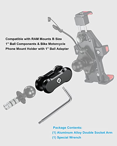 BRCOVAN Aluminum Alloy Anti-Theft Double Socket Arm - size: 2.36 inches