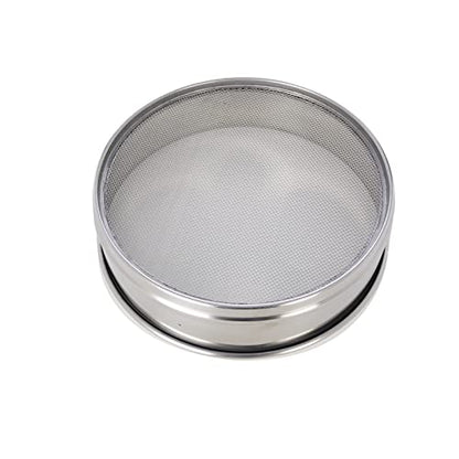 LABALPHA 5 Mesh Lab Sieves, Test Sieve #5 Mesh, 8'' Diameter, 304 Stainless Steel Wire Cloth (4mm) - size: 5 mesh (4mm)