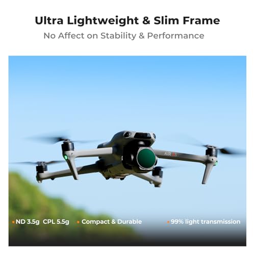 K&F CONCEPT 3Pack ND PL Filter Set Compatible with DJI Air 3S - style: CPL+ND8+ND16