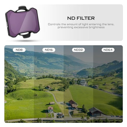 Freewell Standard Day 4Pack ND8, ND16, ND32, ND64 Filters for Avata 2