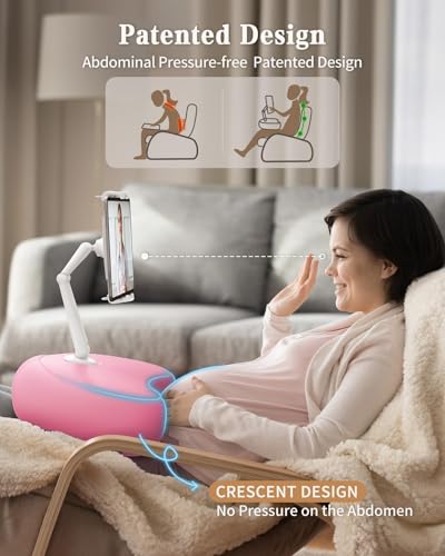SAIJI Kindle Pillow Stand for Bed – iPad & Tablet Holder (Pink) - color: Pink