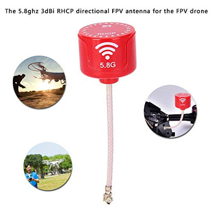 5.8GHz RHCP FPV Antenna, 3dBi High Gain Directional Drone Antenna with UFL Connector for FPV Racing Drones and Transmitter Receiver Systems - size: UFL