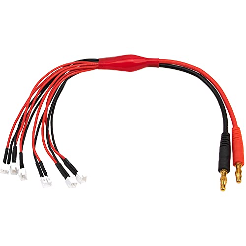 10Pairs Tiny Whoop JST-PH 2.0 Male Female Connector Cable Wire & 6X JST-PH to 4mm Banana Parallel Adapter Battery Charging Lead Cable