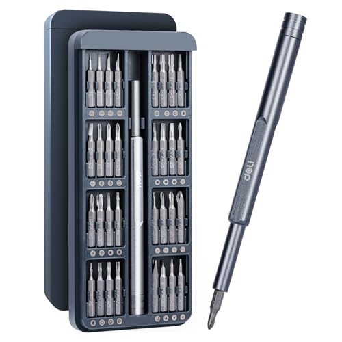 Deli 33-in-1 Precision Screwdriver Sets Magnetic Mini Repair Tool Kit for Home, DIY, Computer, Controller, Glasses, Drone, Watch, Phone, Pad, Switch, PS5, XBOX, Macbook, Electronic. Gift for man.