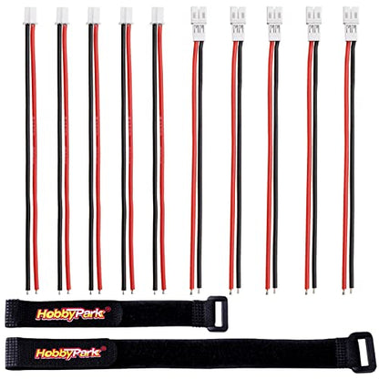 HobbyPark Tiny Whoop JST-PH 2.0 Connector Male & Female Cable for RC Battery JJRC H36 H67 Blade Inductrix E010 E013 (10-Pack)
