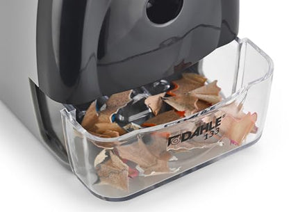 Dahle 133 Pencil Sharpener with Automatic Cutting System, Adjustable Point, Accepts Standard Graphite or Oversized Artist Pencils