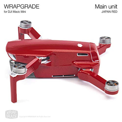 Wrapgrade Skin Compatible with DJI Mavic Mini & Mini 2 SE & Mini 4K(Japan RED) - color: JAPAN RED