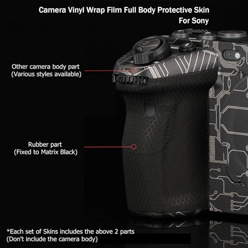 Camera Skin for Sony A7RIV A7R IV Anti-Scratch Vinyl Wrap Cartoon Film Body Protector Coat Photography Accessories Sticker(Honeycomb Black) - color: Honeycomb Black