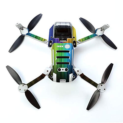MightySkins Skin for DJI Mavic Mini Portable Drone Quadcopter - Rainbow Streaks | Protective, Durable, and Unique Vinyl Decal wrap cover | Easy To Apply, Remove, and Change Styles | Made in the USA, Model Number: DJMAVMIN-Rainbow Streaks - color: Rainbow