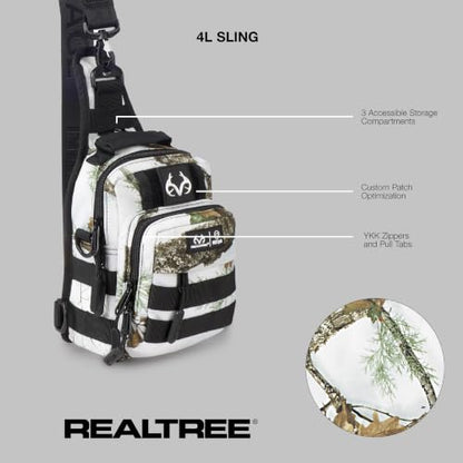 WOLFpak 4L Mini Tactical Sling Bag Crossbody - color: Realtree Apx Snow