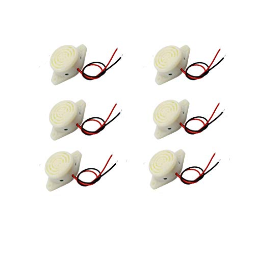 SFM-27 DC 3-24V Electronic Buzzer Alarm Sounder Continuous Sound Beep (Pack of 6)