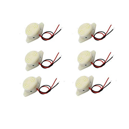 SFM-27 DC 3-24V Electronic Buzzer Alarm Sounder Continuous Sound Beep (Pack of 6)