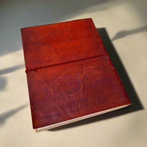 Soothi World Map Leather Handmade Antique Large Journal for Sketchbook for Travel 14''x11''