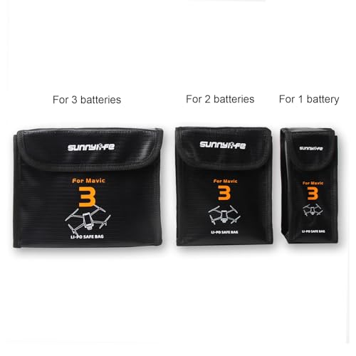 Lipo Safe Bag for DJI Mavic 3 Pro/Classic Battery (Small) - size: Small (for 1pcs battery)