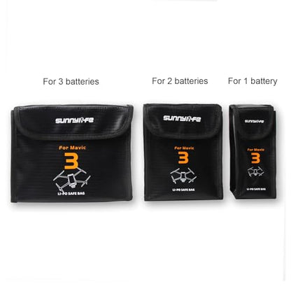 Lipo Safe Bag for DJI Mavic 3 Pro/Classic Battery (Small) - size: Small (for 1pcs battery)