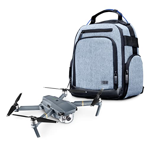 USA Gear Compact Drone Backpack - RC Quadcopter Drone Case Fits DJI Mini 4K, DJI Mini 3, AVIALOGIC, Controller & more Compact Quadcopters - Customizable Interior, Weather Resistant Exterior (Blue) - color: Blue