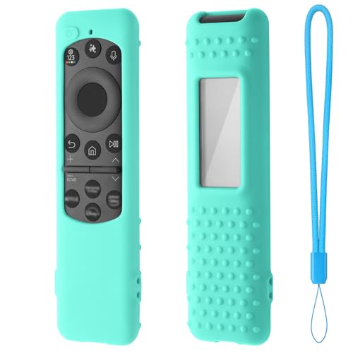 Hi Color Silicone Cover for 5.5 INCH Samsung TM2560E Solarcell Remote 2025 Compatible with TM2360E BN59-01432A Samsung TV Remote Soft Anti-Slip Light Weight Silicone Case Sleeve (Mint Green) - color: mint green