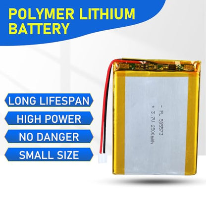 505573 3.7V Lipo Battery 2500mAh 505573 Rechargeable Lithium - size: 505573 2500mAh