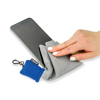Carson Stuff-It Microfiber Lens Cloth Cleaning System for Eyeglasses, Smartphones, Tablets, Optics, Lenses, Cameras and More - color: Blue