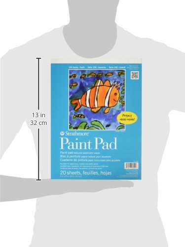 Strathmore (27-209 100 Series Youth Paint Pad, 9 by 12", 20 Sheets, White, 9x12 - size: 9x12, style: Paint Pad