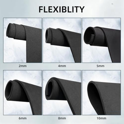 biguphate EVA Foam Roll, 5mm Black, 15"x39" High Density Craft Foam - color: BLACK, size: 1 PACK-38x100CM-5MM