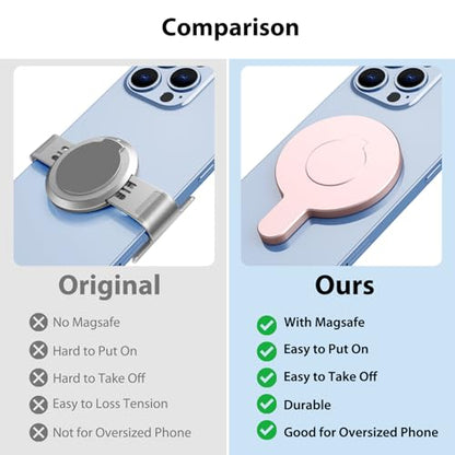 Magnetic Phone Clamp for DJI, Adapter Mount Clip for DJI Gimbal Accessory - color: Pink