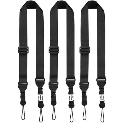 FIEIL 3 Pack Nylon iPad Strap, Adjustable Camera Neck Strap, Comfortable Shoulder Strap for iPad, Cellphone Tablet, Camera, Laptop, Binocular, Luggage Bag - size: 3 Pack Black