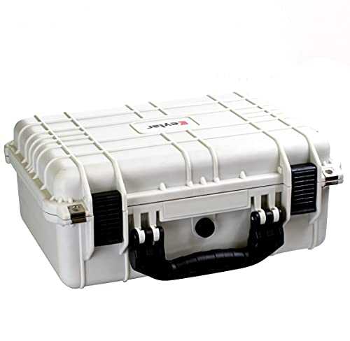 Eylar Standard 16" Gear, Equipment, Hard Camera Case Waterproof with Foam TSA Standards - color: White