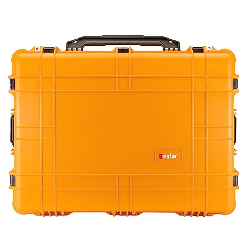 Eylar 31.5" X-Large Protective Roller Hard Case for Cameras, Drones, Tools, and AV Equipment with IP67 Waterproof, Shock Resistant, and Customizable Foam Inserts (Yellow) - color: Yellow