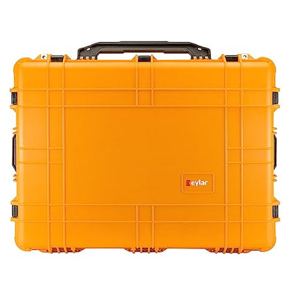 Eylar 31.5" X-Large Protective Roller Hard Case for Cameras, Drones, Tools, and AV Equipment with IP67 Waterproof, Shock Resistant, and Customizable Foam Inserts (Yellow) - color: Yellow